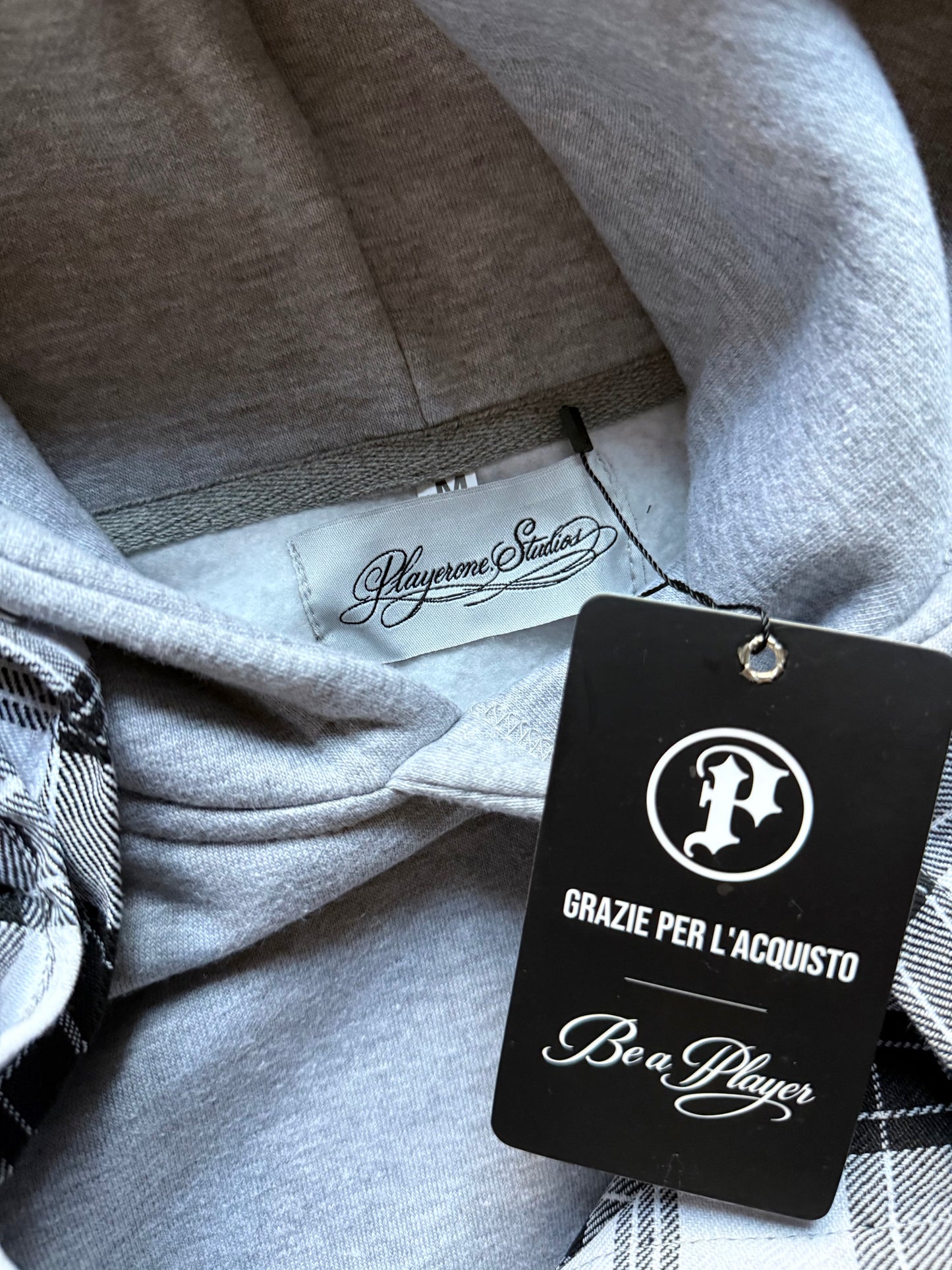 SCARF+FUR GREY HOODIE