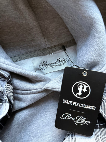 SCARF+FUR GREY HOODIE