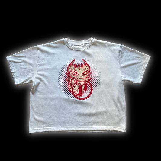 RED BOXY TEE