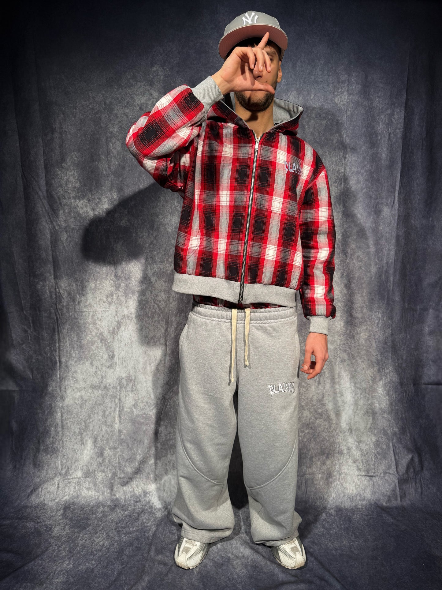 GREY REVERSIBLE HOODIE