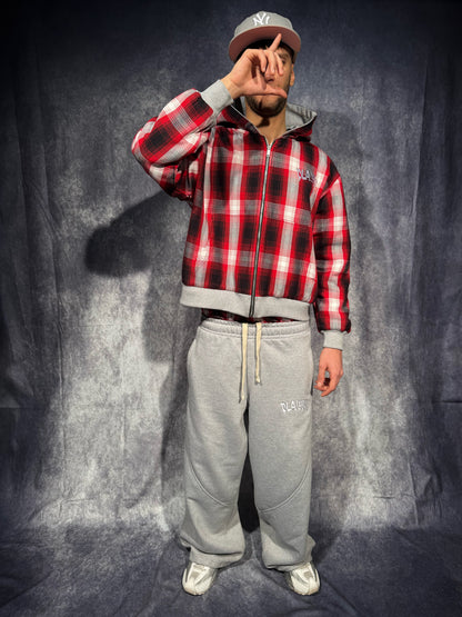 GREY REVERSIBLE HOODIE