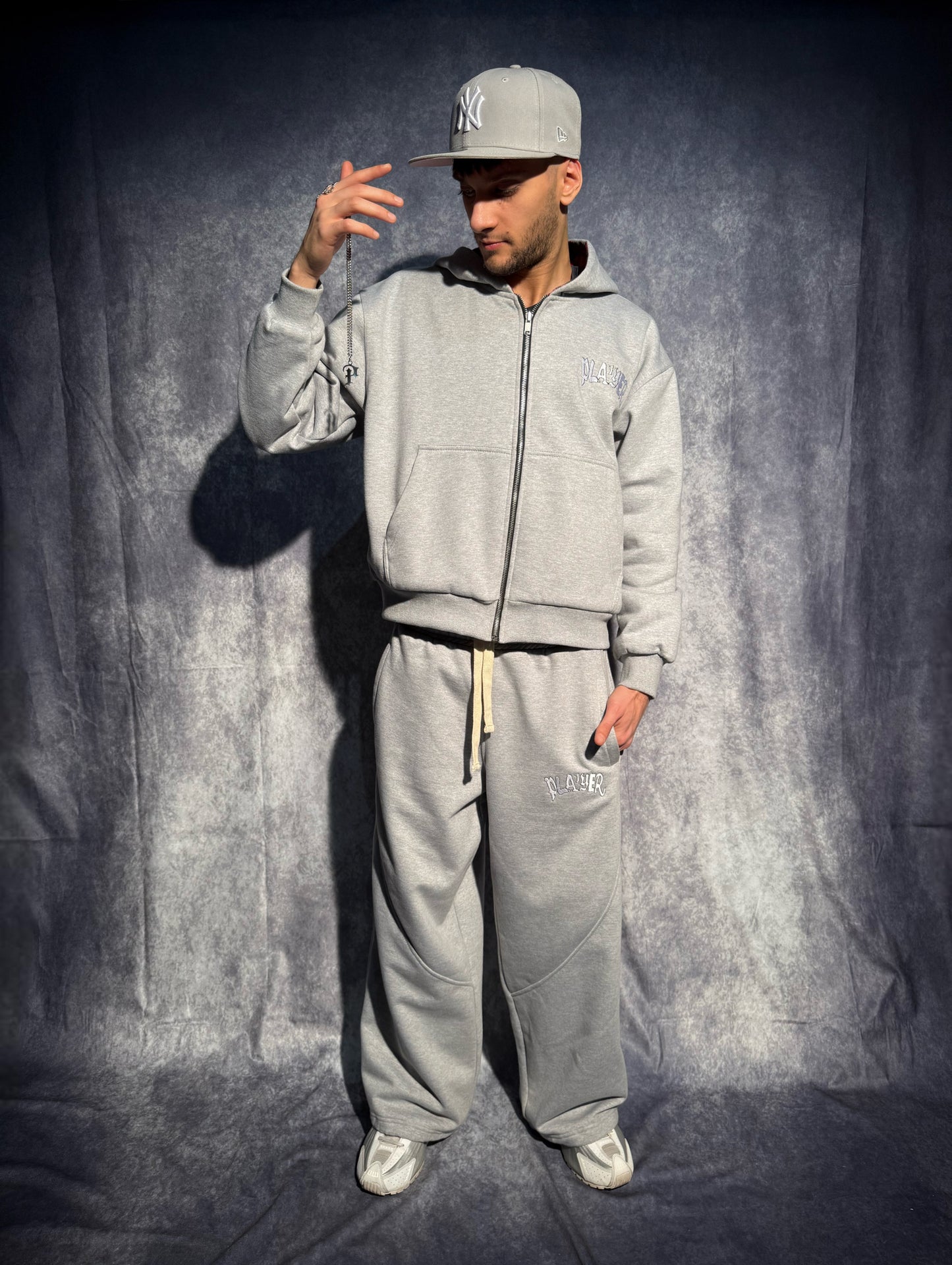 GREY REVERSIBLE HOODIE