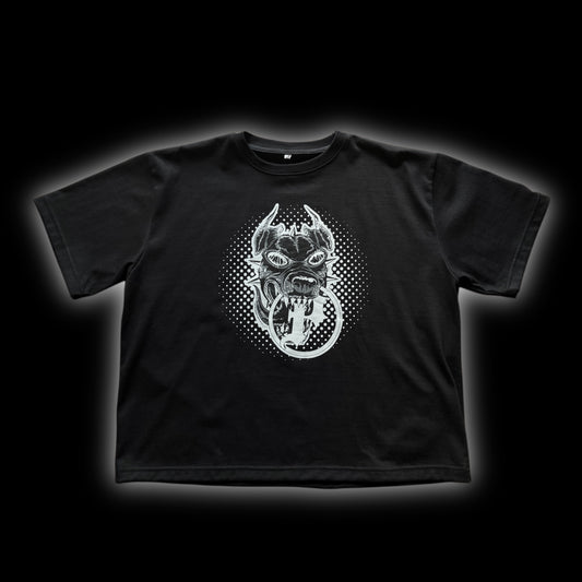 BLACK BOXY TEE
