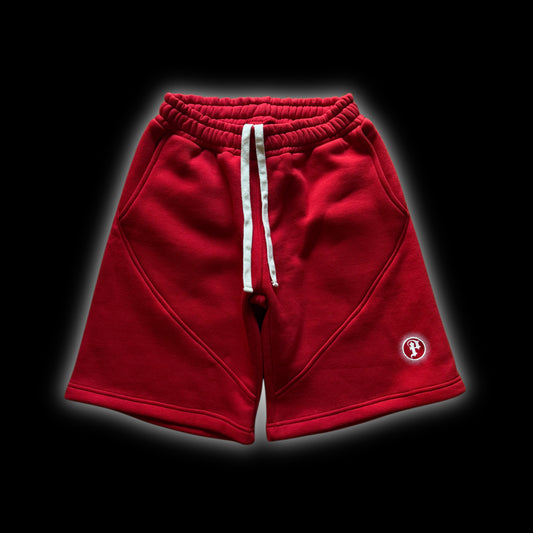 RED SWEAT SHORTS