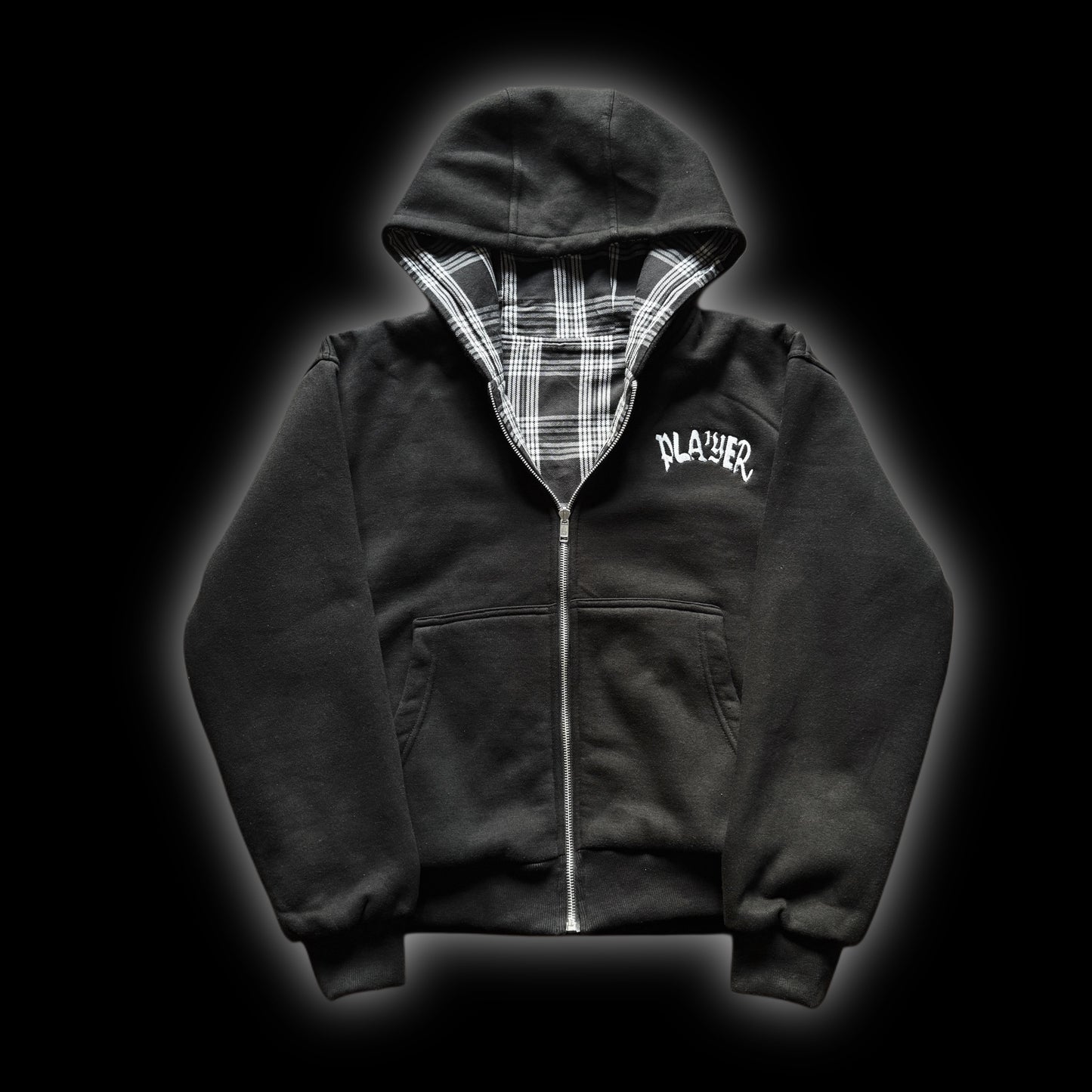 BLACK REVERSIBLE HOODIE