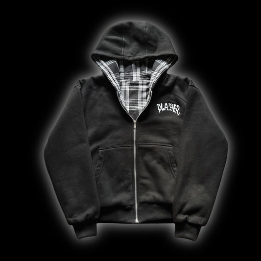 BLACK REVERSIBLE HOODIE