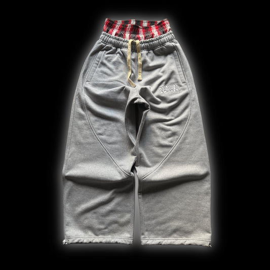 GREY DOUBLE WAIST JOGGERS