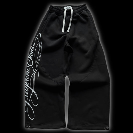 BLACK BAGGY SWEATPANTS