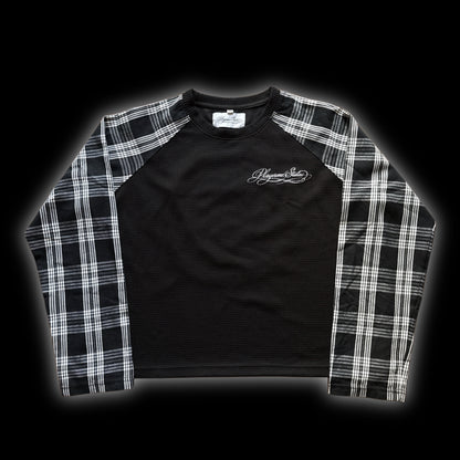 BLACK PLAID LONGSLEEVE