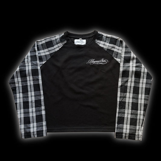 BLACK PLAID LONGSLEEVE
